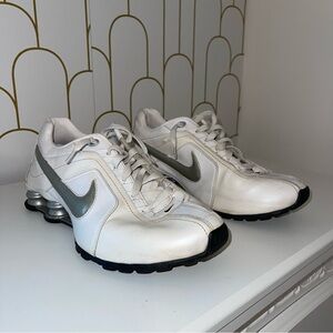 Nike Shox Women's White and Gray Sneakers
